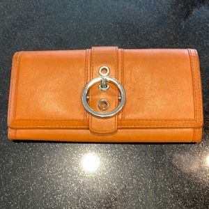 Coach all leather wallet